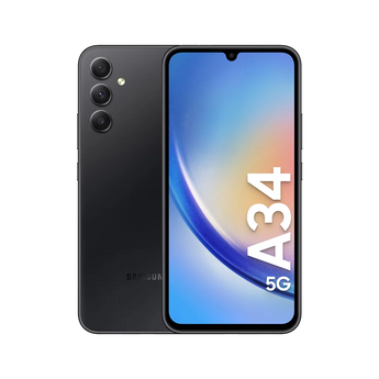 Begagnad Samsung Galaxy A34 i färgen grafit